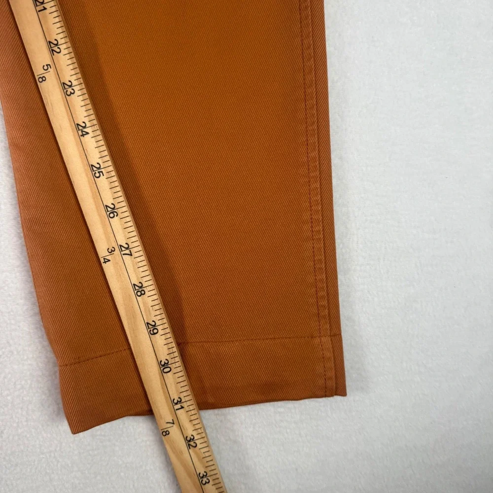 Sid Mashburn Chino Pants Mens 38 Orange Cotton Twill Luxury Preppy Flat Front